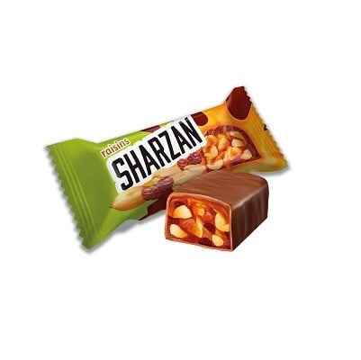 Конфеты Sharzan с изюмом глазированные кондитерской глазурью весовые