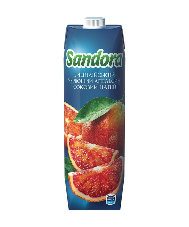 Напій соковий 0,95л Sandora Сицилійський червоний апельсин