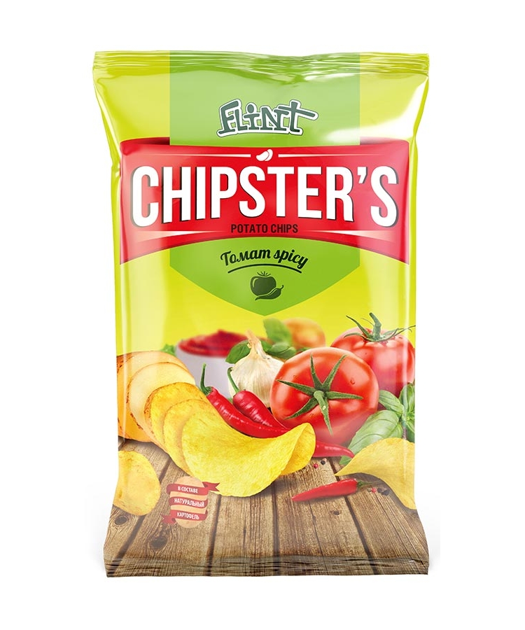 Чипсы 110 г Flint Chipster`s картофельные со вкусом томата Спайси ...