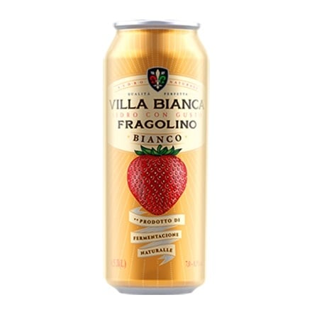 Сидр 0,5 л Villa Bianca зі смаком Фраголіно Бьянко 7,0-8,5% 