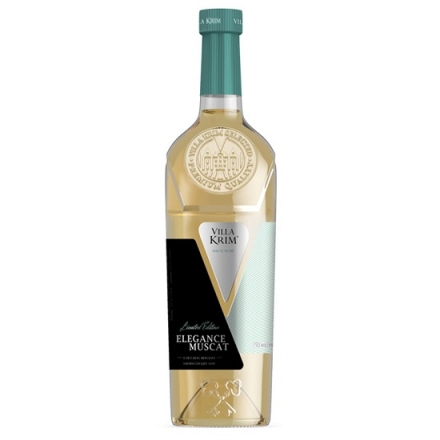 Вино 0,75 л Villa Krim Elegance Muscat белое полусладкое 9-13%, Украина