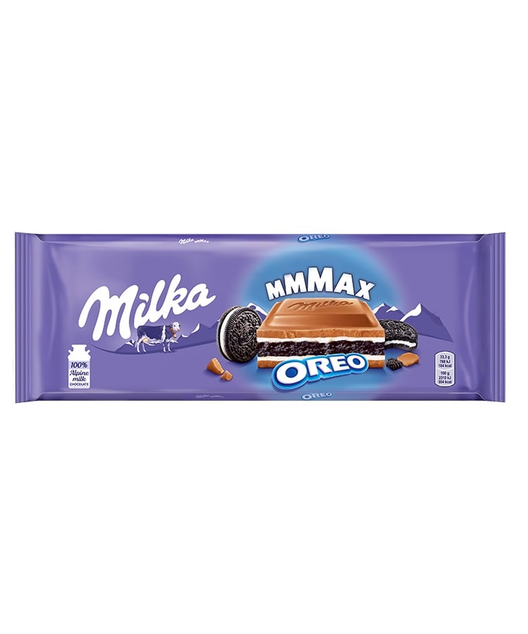 Шоколад 300г молочний Milka з начинкою зі смаком ванілі та печивом Орео