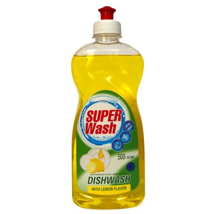 Засіб для миття посуду 0,5л SUPER Wash Лимон п/флакон