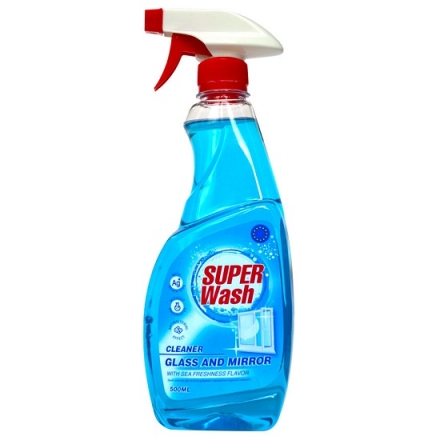 Засіб для скла 0,5л SUPER Wash Морська свіжість  (розпилювач) п/флакон
