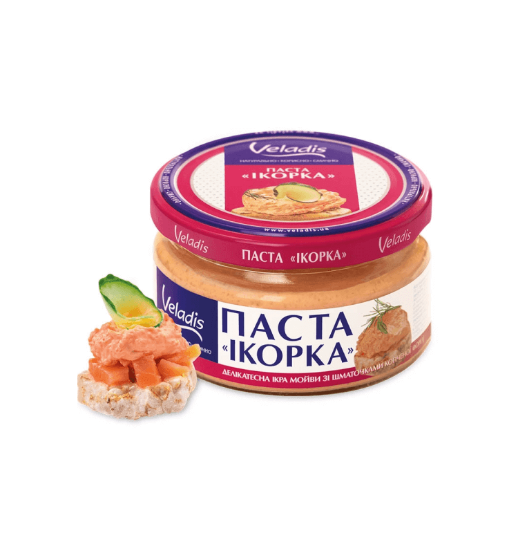 Паста 160г Veladis Ікорна зі шматочками копченої форелі