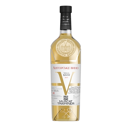 Вино 0,75 л Villa Krim Muscat - Traminer Special Secection Muskat біле напівсолодке 9-13% об ск/бут