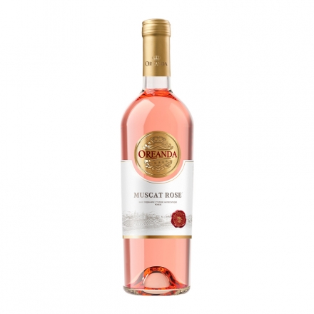 Вино 0,75 л Ореанда Мускат Розе напівсолодке рожеве 9-13% об ск/бут