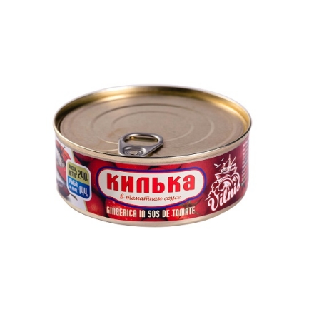 Консерви 240 г Vilnis кілька у томатному соусі з/б