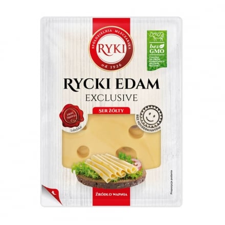 Сир напівтвердий 135г Ryki Едам пластинками 45%