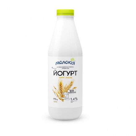 Йогурт 0,77 кг Молокія Злаки 1,4% п/бут