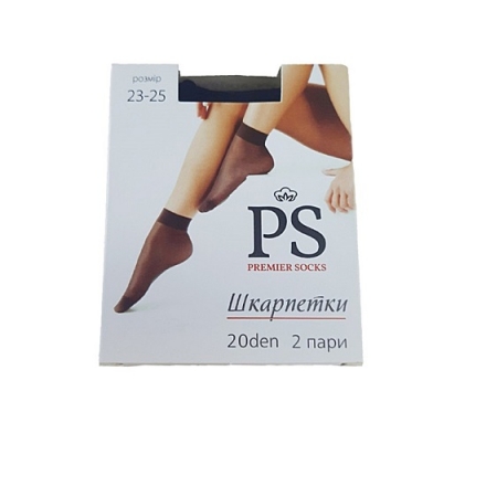 Шкарпетки жін. поліамідні 2 шт. Premier Socks р.23-25 20/40den, склад: поліамід 97%, еластан 3% б/уп