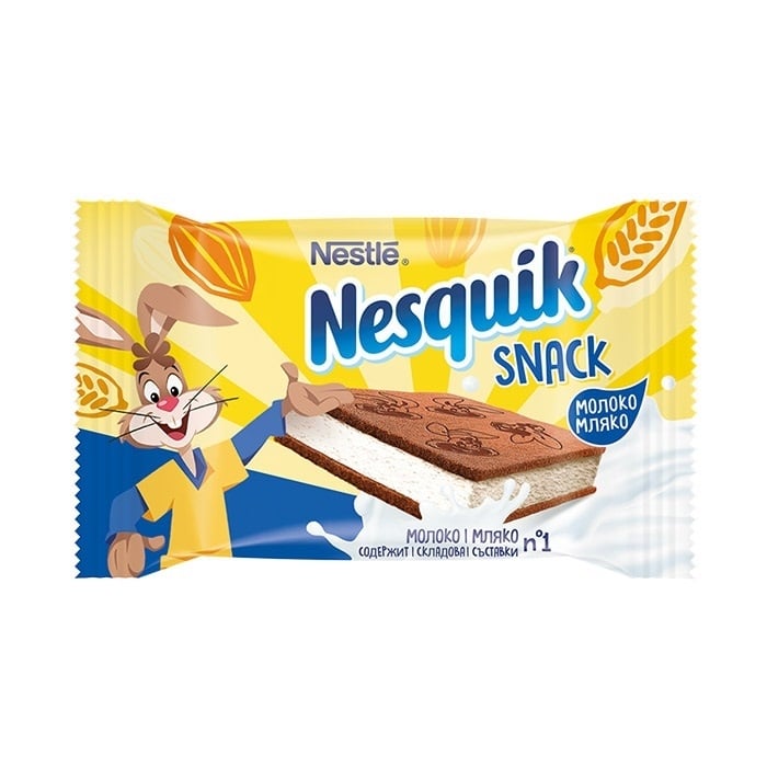 Бісквітне тістечко 26 г Nesquik з молочною начинкою фольга