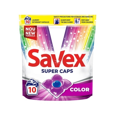 Засіб пральний рідкий в капсулах 248г 10 шт Savex 2-в-1 Color