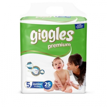 Подгузники 25 шт GIGGLES PREMIUM TWIN JUNIOR 5