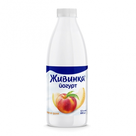 Йогурт 0,8 кг Живинка персик-диня 1,5%