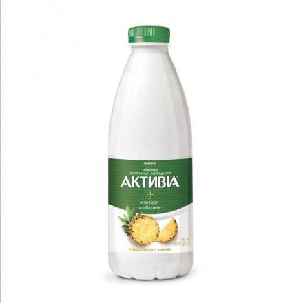 Йогурт 0,8 кг Активіа Ананас 1,5% п/бут