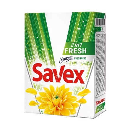 Засіб миючий синтетичний 400 г Savex 2in1 Fresh автомат універсальний к/уп