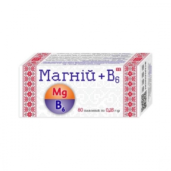 Купити Добавка дієтична 80 шт Магній + В6 таб. 0,25 г к/уп у АТБ Market