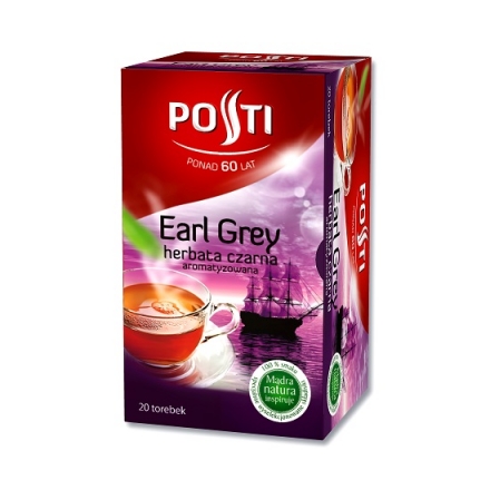 Чай(20 ф/п х 1,5 г)Posti чорний з ароматом бергамота к/уп Польша