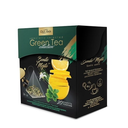 Чай (20 ф/п х 1,8г) Своя Лінія преміум зелений байховий зі смаком Мохіто