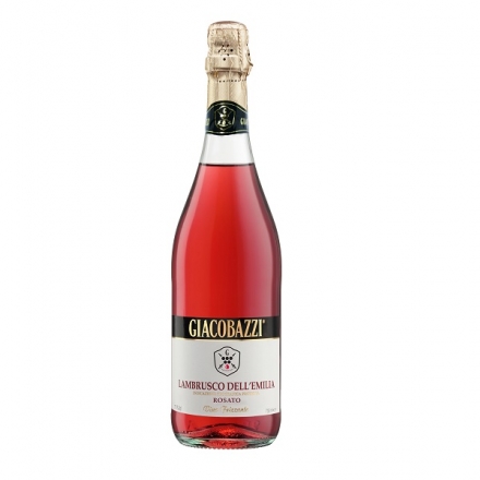 Вино 0,75л газоване Lambrusco Dell'Emilia IGT Giacobazzi напівcолодке рожеве 7,5%, Італія