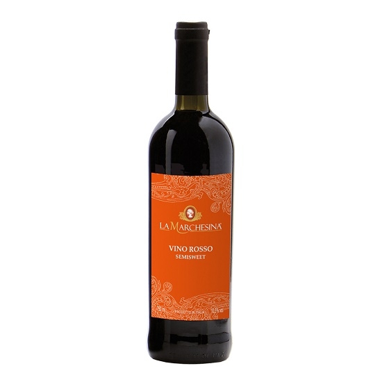 ➤ Вино 0,75 л La Marchesina Vino Rosso червоне напівсолодке 10,5