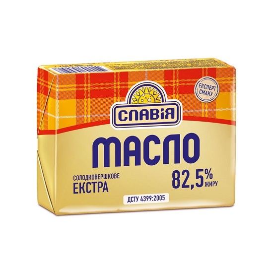 Масло 180 г Славія солодковершкове екстра Баштанське 82,5% фольга ...