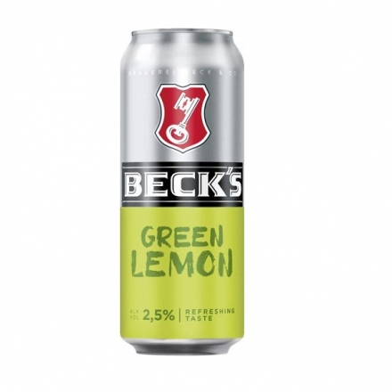 Пивo 0,5 л Beck's Green Lemon світле ж/б