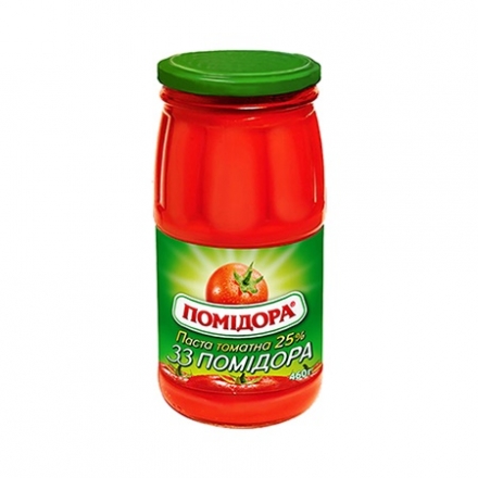 Томатна паста 460 г Помідора 33 помідора 25% ск/б