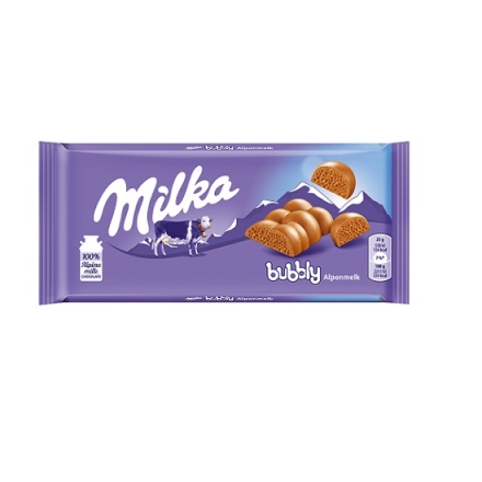Шоколад 100 г Milka Баблз молочний пористий  м/уп