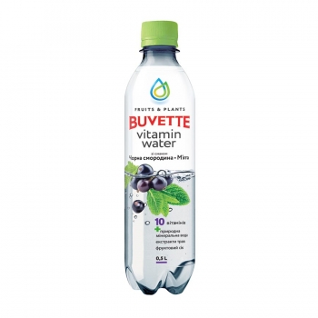 Купить Напиток 0,5 л Buvette Vitamin Water со вкусом Черная смородина-мята  в АТБ Market