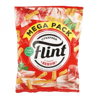 Купить Сухaрики 120 г Flint пшeнично-ржаные со вкусом бeкона в АТБ Market
