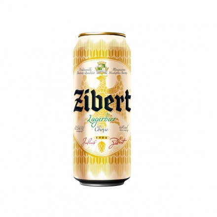 Пиво 0,5л Zibert Lager Beer світле ж/б