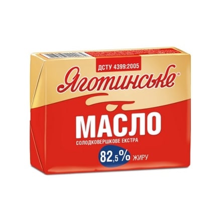 Масло 180 г Яготинське солодковершкове екстра 82,5% фольга