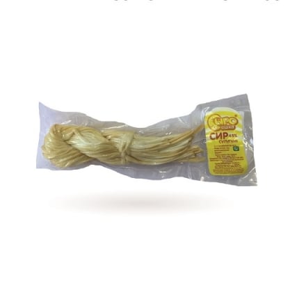 Сир розсільний 100 г Сироїжка коса копчена Сулугуні 45% вак/уп