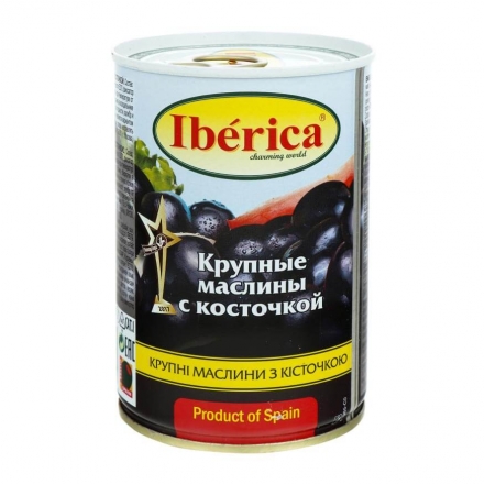 Маслини IBERICA величезні з кісточкою 420г