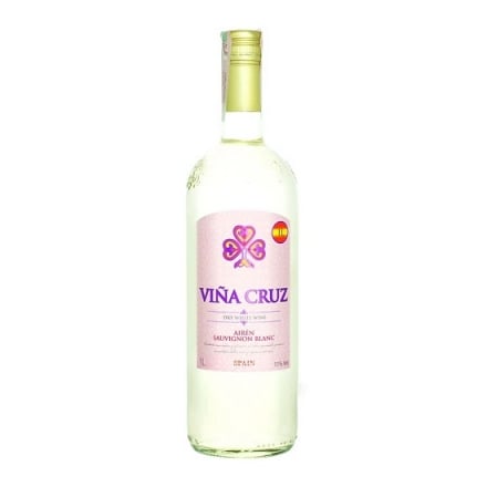 Вино 1 л Vina Cruz Airen - Sauvignon blanc столовое сухое белое ординарное 11% об Испания