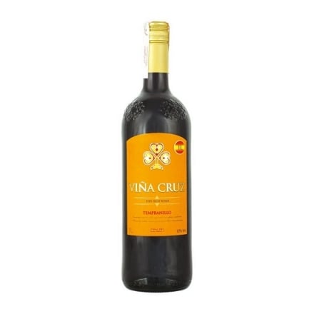 Вино 1л Vina Cruz Tempranillo столове сухе червоне ординарне 12%, Іспанія