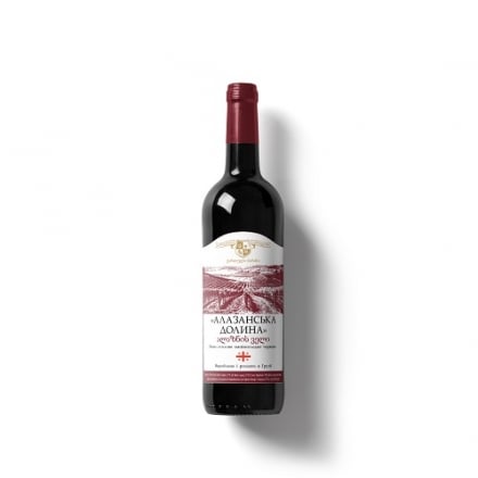 Вино 0,75л Алазанська долина столове червоне напівсолодке 11%, Грузія