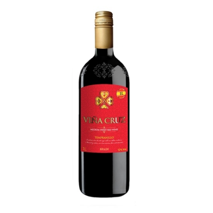Вино 1 л Vina Cruz Tempranillo красное полусладкое 12% об Испания