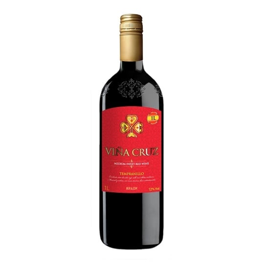 ➤ Вино 1л Vina Cruz Tempranillo червоне напівсолодке 12%, Іспанія купити в Києві та Україні за ціною від 146.90 грн ★ АТБ Маркет