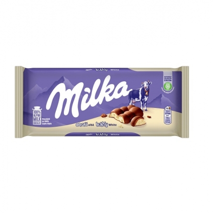 Шоколад 95 г Milka молочний наповнений білим пористим шоколадом м/уп
