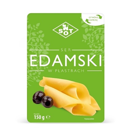 Сыр полутвердый 150 г SOT Эдам 45% пластины