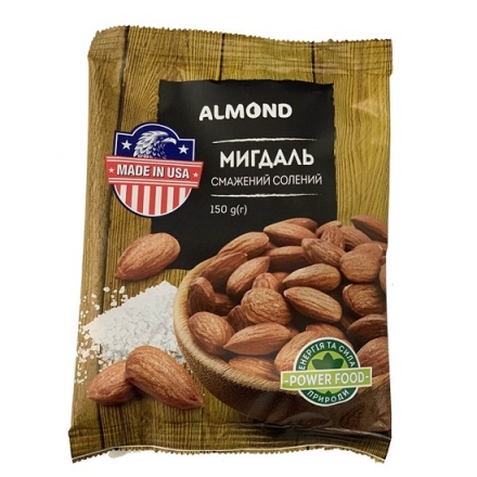 Мигдаль 150г Almond смажений солений м/уп