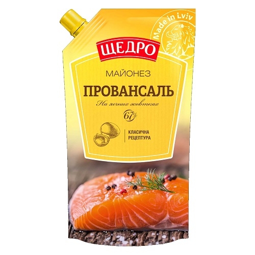 Майонез 400г Щедро Провансаль 67% купити в Києві та Україні за ціною ...