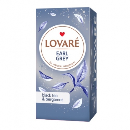 Чай (24 ф/п * 2 г) Lovare Earl Grey чорний байховий цейлонський дрібний з бергамотом к/уп