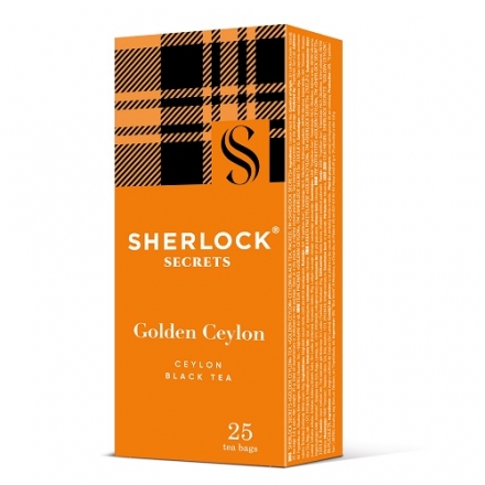 Чай (25 ф/п х 1,8г) SHERLOCK Sekrets Golden Ceylon чорний к/уп