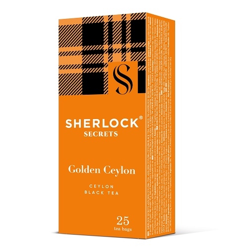 Чай (25 ф/п х 1,8г) SHERLOCK Sekrets Golden Ceylon чорний з ярликом к/уп