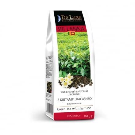 Чай 100г De Luxe Foods&Goods Selected зелений байховий з жасмином