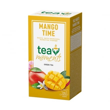 Чай (25 ф/п * 1,6 г) Tea Moments MANGO TIME з ярликом к/уп